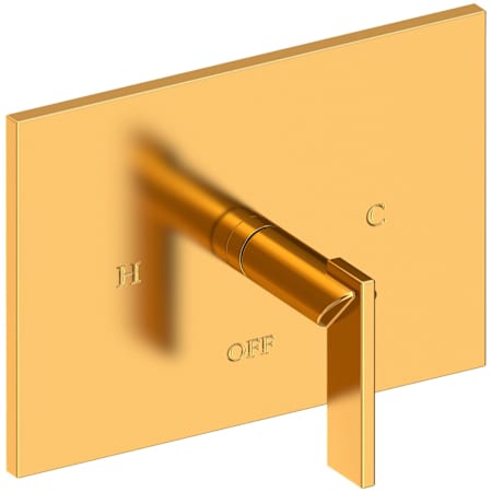 Newport Brass Metro Single Handle Balanced Pressure Trim Only with Metal Lever Handle Aged Brass