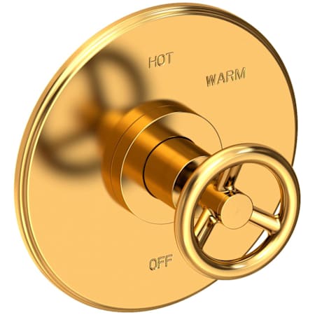 Newport Brass Slater 1/2" Round Pressure Balance Trim Plate with Handle Aged Brass