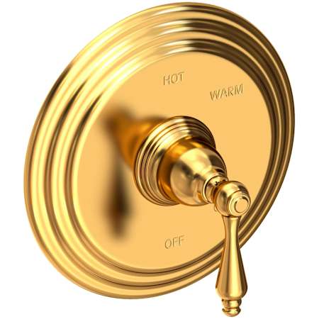 Newport Brass Seaport Single Handle Pressure Balanced Shower Trim Only with Metal Lever Handle less Valve and Shower Head Aged Brass