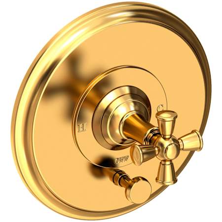 Newport Brass Aylesbury Single Function Pressure Balanced Valve Trim Only with Integrated Diverter and Metal Cross Handle Aged Brass