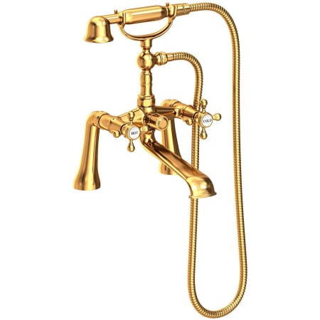 Newport Brass Chesterfield Tub Filler - Includes Hand Shower Aged Brass