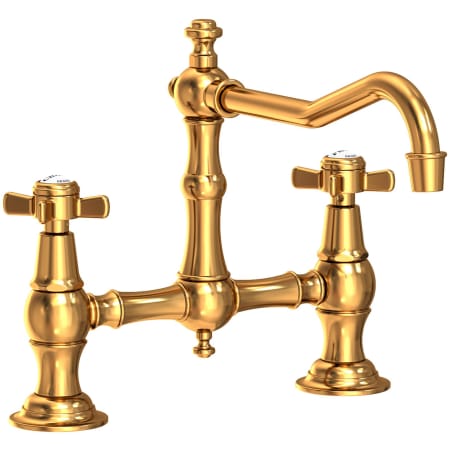 Newport Brass Fairfield 1.8 GPM Widespread Bridge Kitchen Faucet Aged Brass