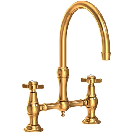 Newport Brass Fairfield 1.8 GPM Widespread Bridge Kitchen Faucet Aged Brass