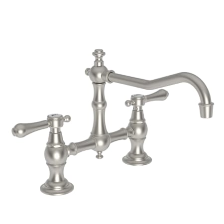 Newport Brass Chesterfield 1.8 GPM Widespread Bridge Kitchen Faucet Satin Nickel