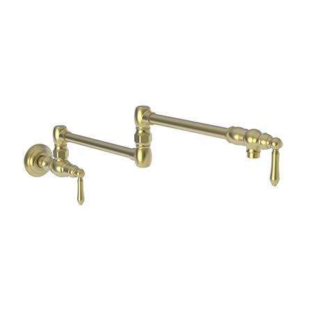 Newport Brass Chesterfield 4.5 GPM Wall Mounted Single Hole Pot Filler Satin Brass (PVD)