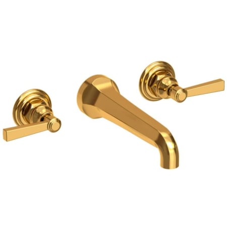 Newport Brass Astor 1.2 GPM Wall Mounted Widespread Bathroom Faucet with Lever Handles Aged Brass