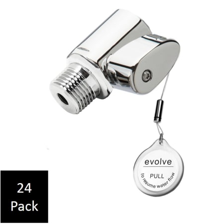 Niagara Conservation EVOLVE Shower Straight Stop Valve with ShowerStart TSV Chrome