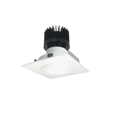 Nora Lighting Iolite 4" LED Square Recessed Trim - 3000K - 1500 Lumens - Round Aperture Matte Powder White / Matte Powder White