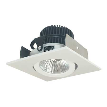 Nora Lighting Iolite 2" LED Square Recessed Trim - Comfort Dimming - Round Aperture - Gimbal Matte Powder White