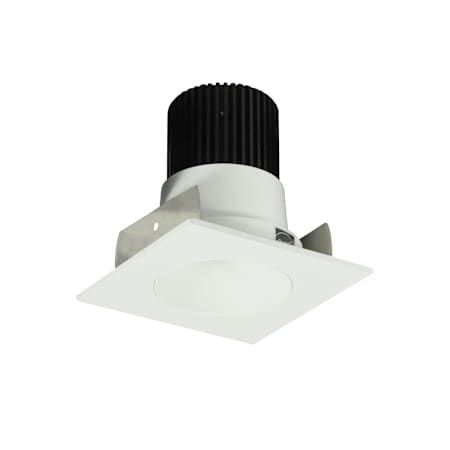 Nora Lighting Iolite 2" LED Square Recessed Trim - 5000K - 1000 Lumens - Round Aperture Matte Powder White / Matte Powder White