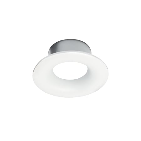 Nora Lighting 1" Canless Iolite Bullnose Trim Matte Powder White