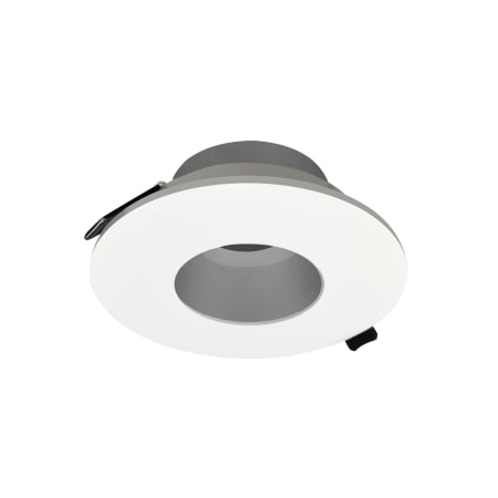 Nora Lighting 4" Canless Iolite Pinhole Trim Haze / Matte Powder White