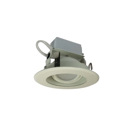 Nora Lighting Cobalt Adjustable 4" LED Adjustable Recessed Trim - 3000K - 900 Lumens - 120-277V - Remote Emergency White / White