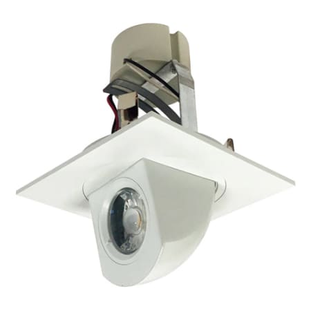 Nora Lighting Cobalt Adjustable 4" LED Adjustable Recessed Trim - 3000K - 800 Lumens - Square Matte Powder White