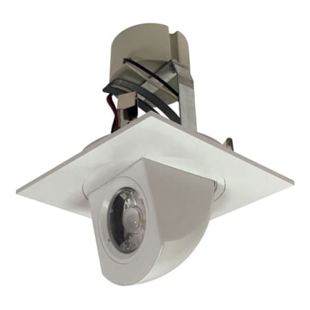 Nora Lighting Cobalt Adjustable 4" LED Adjustable Recessed Trim - 3500K - 800 Lumens - Square White