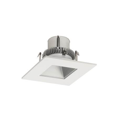 Nora Lighting Cobalt 4" Integrated LED Square Recessed Trim with 0-10V Triac/ELV Dimming and Remote Emergency - 1000 Lumens, 2700K Haze / White