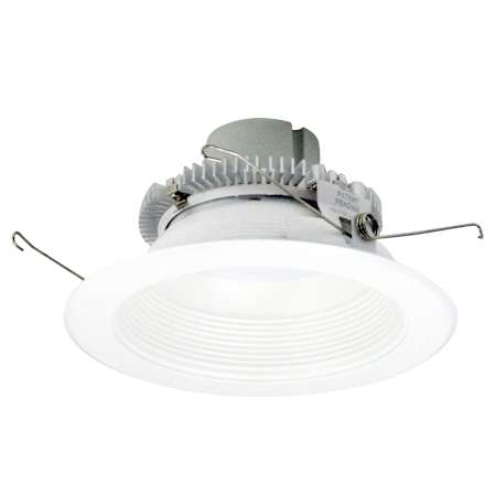 Nora Lighting Cobalt 6" Integrated LED Baffle / Reflector Recessed Trim with Remote Emergency - 750 Lumens, 4000K Matte Powder White