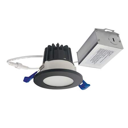 Nora Lighting M2 LED Canless Recessed Fixture 2" Shower Trim - IC Rated and Airtight - 3000K - 400 Lumens Black