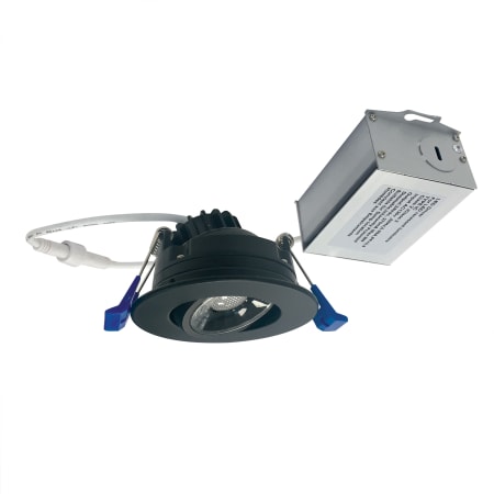 Nora Lighting M2 LED Canless Recessed Fixture 2" Adjustable Trim - IC Rated and Airtight - 3000K - 400 Lumens Black