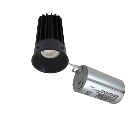 Nora Lighting M2 LED Canless Recessed Fixture with 3" Open Trims - IC Rated Matte Black