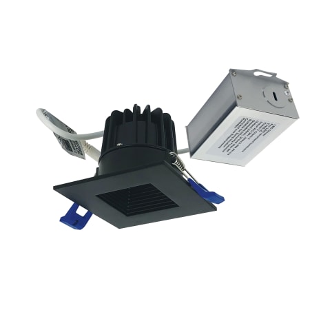 Nora Lighting M2 LED Canless Recessed Fixture 2" Square Baffle Trim - IC Rated and Airtight - 3000K - 600 Lumens Black