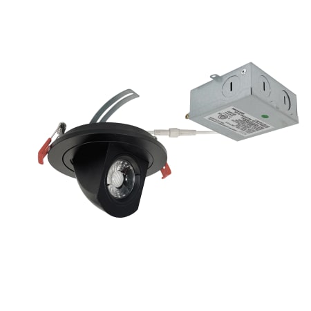 Nora Lighting M4 4" Wide Canless Adjustable Elbow 2700K LED Recessed Fixture - Airtight Matte Black