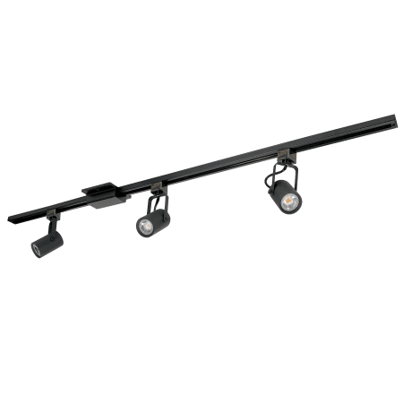 Nora Lighting May 3 Light 52" LED Track Lighting Kit - Narrow Flood - 3500K Black
