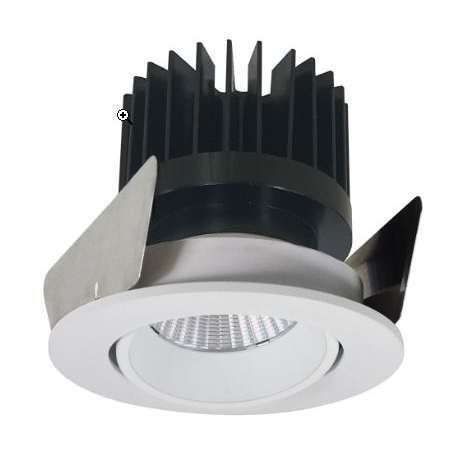 Nora Lighting Iolite 2" LED Adjustable Recessed Trim - 2700K - 1000 Lumens - Cone Reflector Haze / White