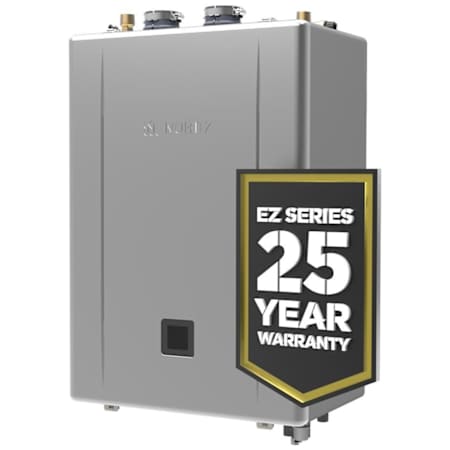 Noritz EZ Series Pro 9.8 GPM 180,000 BTU 120 Volt Residential Indoor / Outdoor Natural Gas Tankless Water Heater with Bluetooth Connectivity Silver