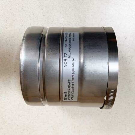 Noritz 4" PVC to 5" Stainless Steel Vent Adapter N/A