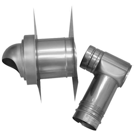 Noritz Single-Wall, Horizontal Termination Vent Kit Stainless Steel