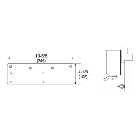 Norton 7700 Series Low Clearance Door Closer Drop Plate Aluminum