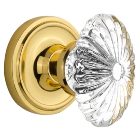 Nostalgic Warehouse Vintage Farmhouse Oval Egg Fluted Crystal Flower Dummy Door Knob Set with Solid Brass Classic Rose Plate Unlacquered Brass