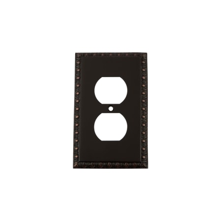 Nostalgic Warehouse Egg & Dart Victorian 1 Gang Single Duplex Wall Outlet Cover Timeless Bronze