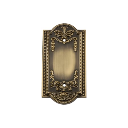 Nostalgic Warehouse Meadows Single Victorian Vintage Decorator Wall Plate Outlet Cover Blank Antique Brass