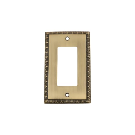 Nostalgic Warehouse Egg & Dart Vintage 1 Gang Single Rocker Light Switch Cover / GFI Antique Brass