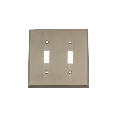 Nostalgic Warehouse New York Antique 2 Gang Double Toggle Light Switch Wall Plate Cover Antique Pewter