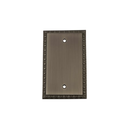 Nostalgic Warehouse Egg & Dart Single Victorian Vintage Decorator Wall Plate Outlet Cover Blank Antique Pewter