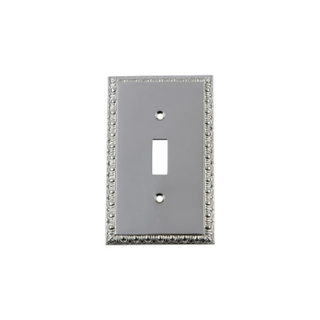 Nostalgic Warehouse Egg & Dart Vintage 1 Gang Single Toggle Light Switch Wall Cover Plate Bright Chrome