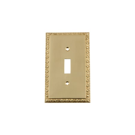 Nostalgic Warehouse Egg & Dart Vintage 1 Gang Single Toggle Light Switch Wall Cover Plate Polished Brass