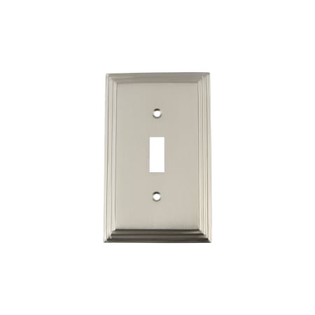 Nostalgic Warehouse Deco Vintage 1 Gang Single Toggle Light Switch Wall Cover Plate Satin Nickel
