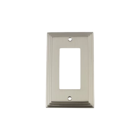 Nostalgic Warehouse Deco Vintage 1 Gang Single Rocker Light Switch Cover / GFI Satin Nickel