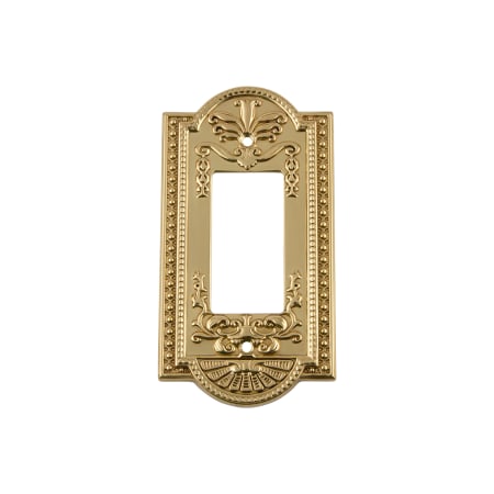 Nostalgic Warehouse Meadows 1 Gang Single Rocker Light Switch Cover / GFI Unlacquered Brass