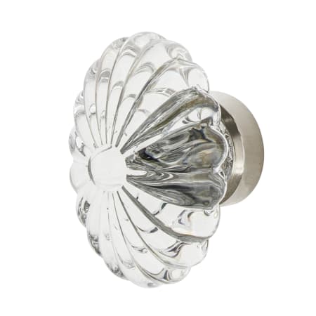 Nostalgic Warehouse Vintage Oval Fluted Crystal 1-3/16" Cabinet Knob Polished Nickel