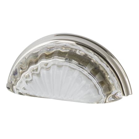 Nostalgic Warehouse Vintage Restoration Fluted 3 Inch Center to Center Crystal Cup Cabinet Pull Polished Nickel