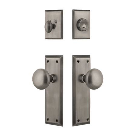 Nostalgic Warehouse New York Entry Set with New York Knob Antique Pewter