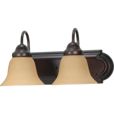 Nuvo Lighting Ballerina 2 Light 18" Wide Bathroom Vanity Light with Colored Glass Shades Mahogany Bronze