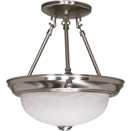 Nuvo Lighting 2 Light 11-3/8" Wide Semi-Flush Bowl Ceiling Fixture Brushed Nickel