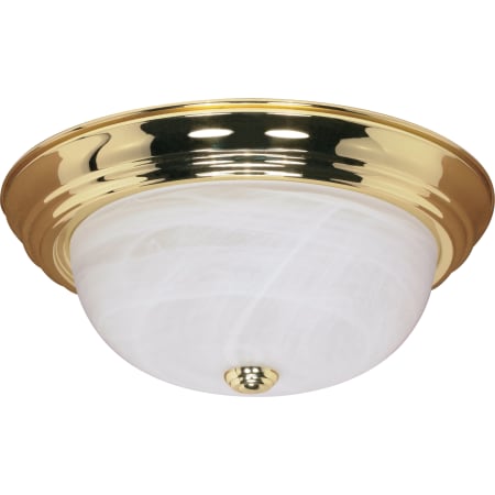 Nuvo Lighting 3 Light 15-1/4" Wide Flush Mount Bowl Ceiling Fixture Polished Brass