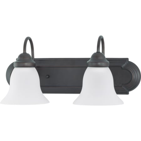 Nuvo Lighting Ballerina 2 Light 18" Wide Bathroom Vanity Light with Frosted Glass Shades Mahogany Bronze